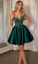 Portia and Scarlett PS25711 - Beaded Bodice Sweetheart Mini Dress