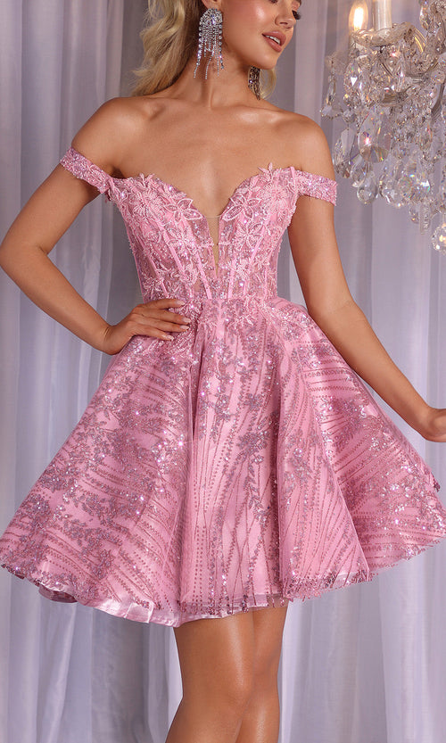 Stunning Off Shoulder Sequin Dress by Portia and Scarlett