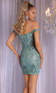Portia and Scarlett PS25738 Beaded Applique Off Shoulder Dress