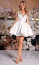 Portia and Scarlett PS25752 - Beaded Corset Sleeveless Mini Dress