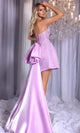Portia and Scarlett PS25762 - Beaded Lattice Overskirt Short Dress