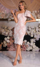 Portia and Scarlett PS25767 - One Shoulder Floral Lace Dress Cocktail Dresses