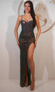 Portia and Scarlett PS25862E - Allover Beaded Long Gown