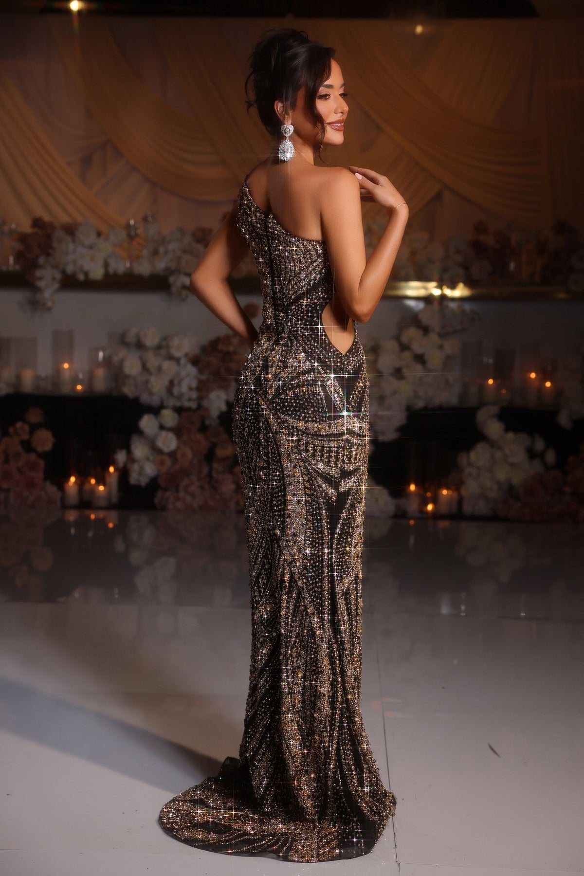 Portia and Scarlett Black/Gold dress