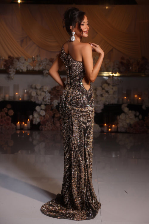 Portia and Scarlett Black/Gold dress