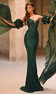 Portia and Scarlett PS26010 - Sweetheart Gown with Detachable Sleeve Prom Dresses