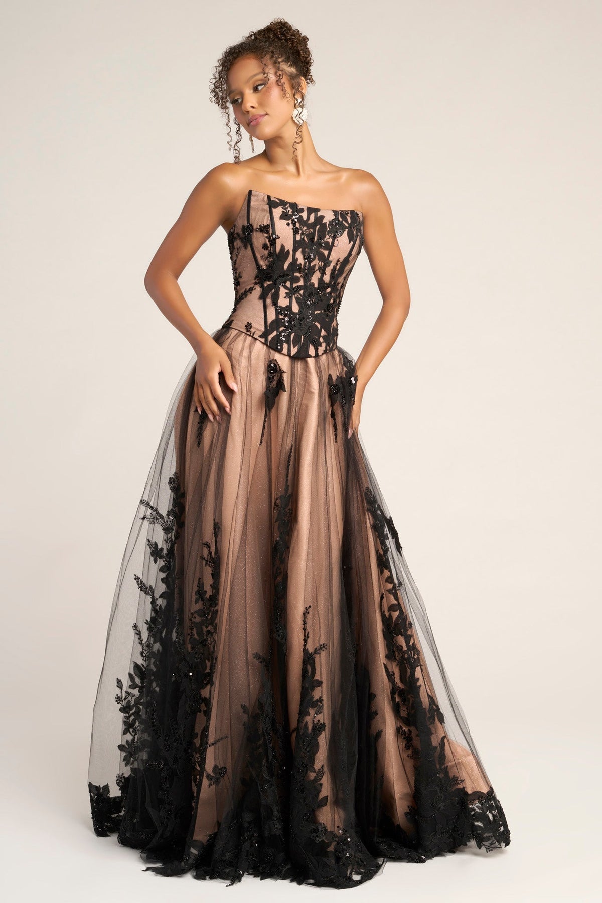 Portia and Scarlett Black/Nude dress