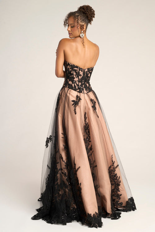 Portia and Scarlett Black/Nude dress