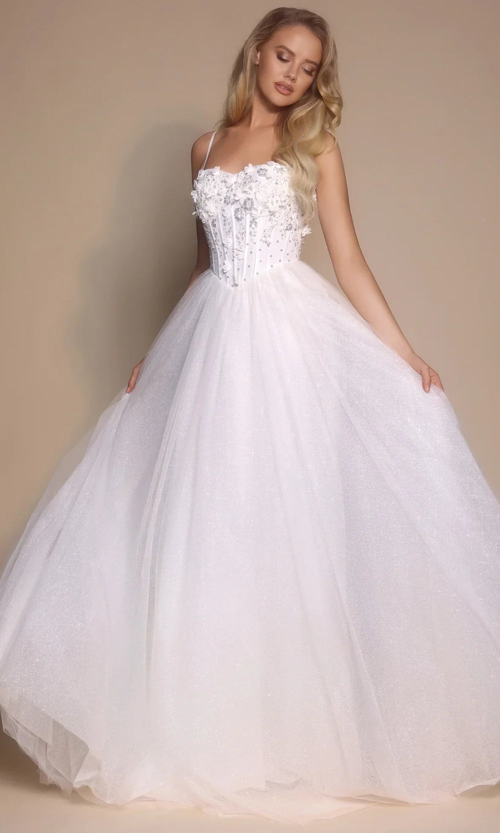 Portia and Scarlett PS26146 Long Sweetheart Sleeveless A-Line Corset Bodice Prom Dress