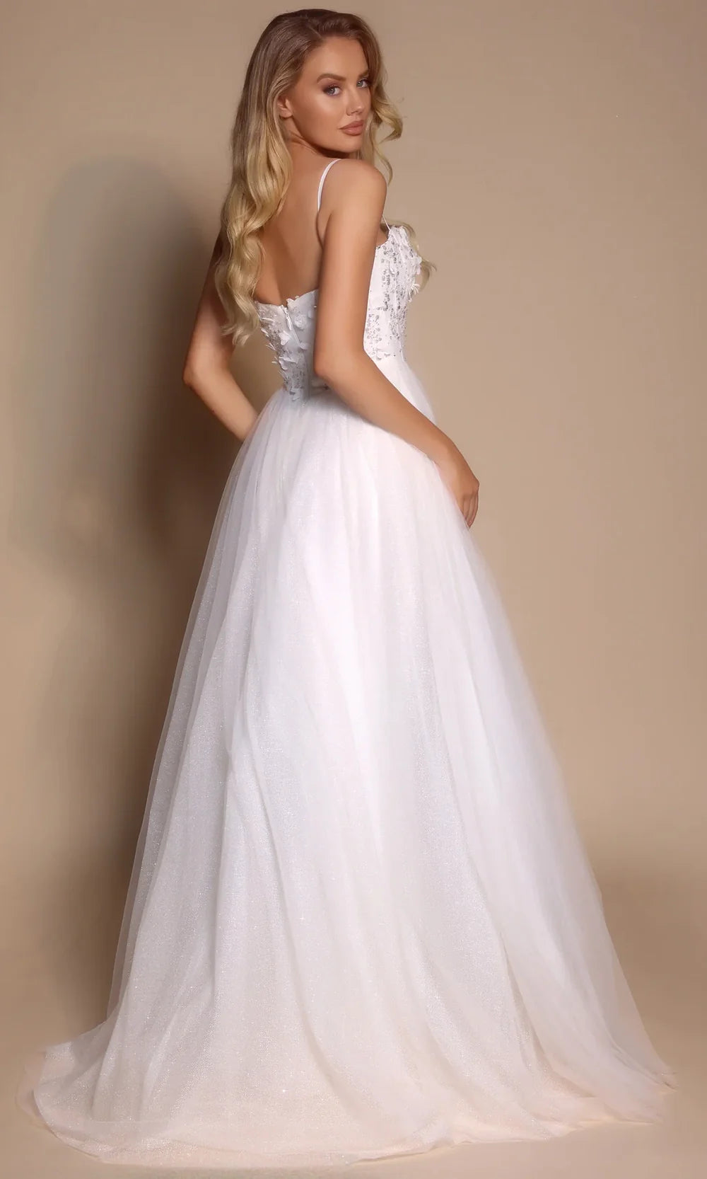 Portia and Scarlett PS26146 Long Sweetheart Sleeveless A-Line Corset Bodice Prom Dress