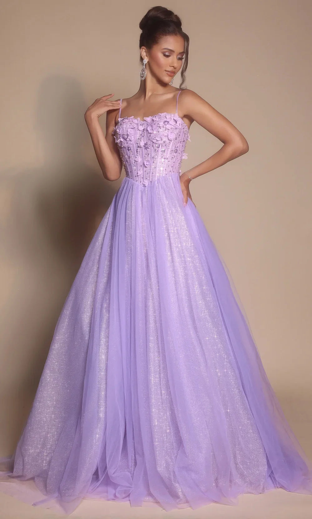Portia and Scarlett PS26146 Long Sweetheart Sleeveless A-Line Corset Bodice Prom Dress