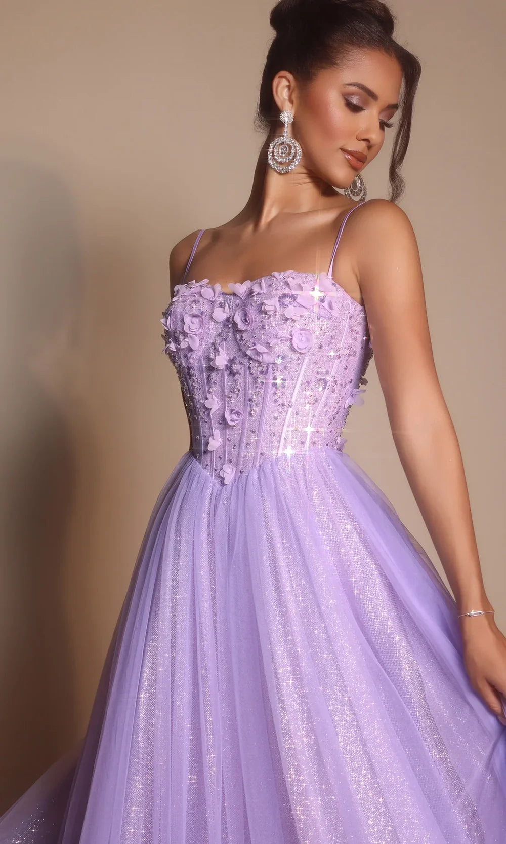 Portia and Scarlett PS26146 Long Sweetheart Sleeveless A-Line Corset Bodice Prom Dress