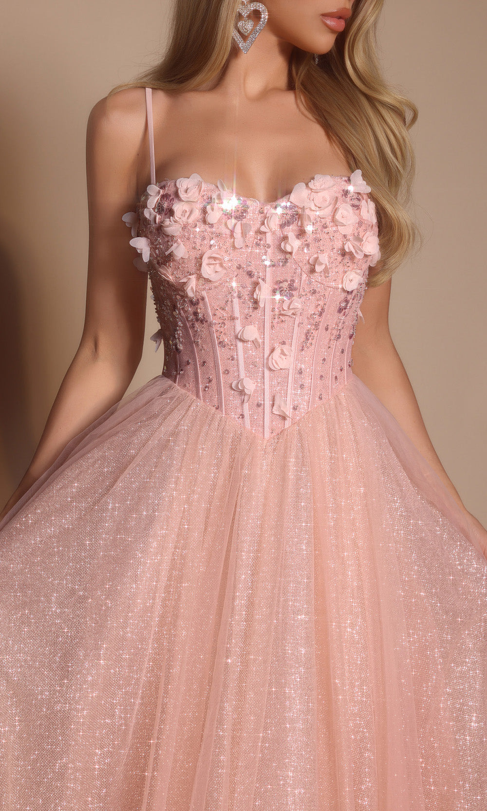 Portia and Scarlett PS26146 Long Sweetheart Sleeveless A-Line Corset Bodice Prom Dress