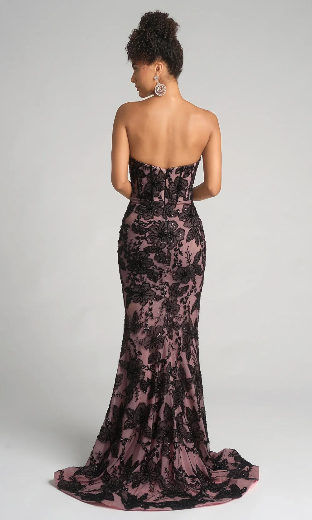 Portia and Scarlett PS26175 Long Sweetheart Sheath Lace Corset Bodice Prom Dress