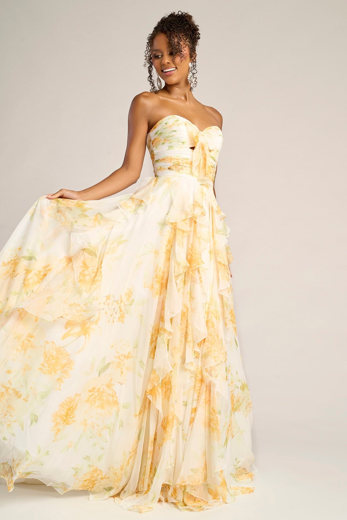 Portia and Scarlett White/Lemon dress