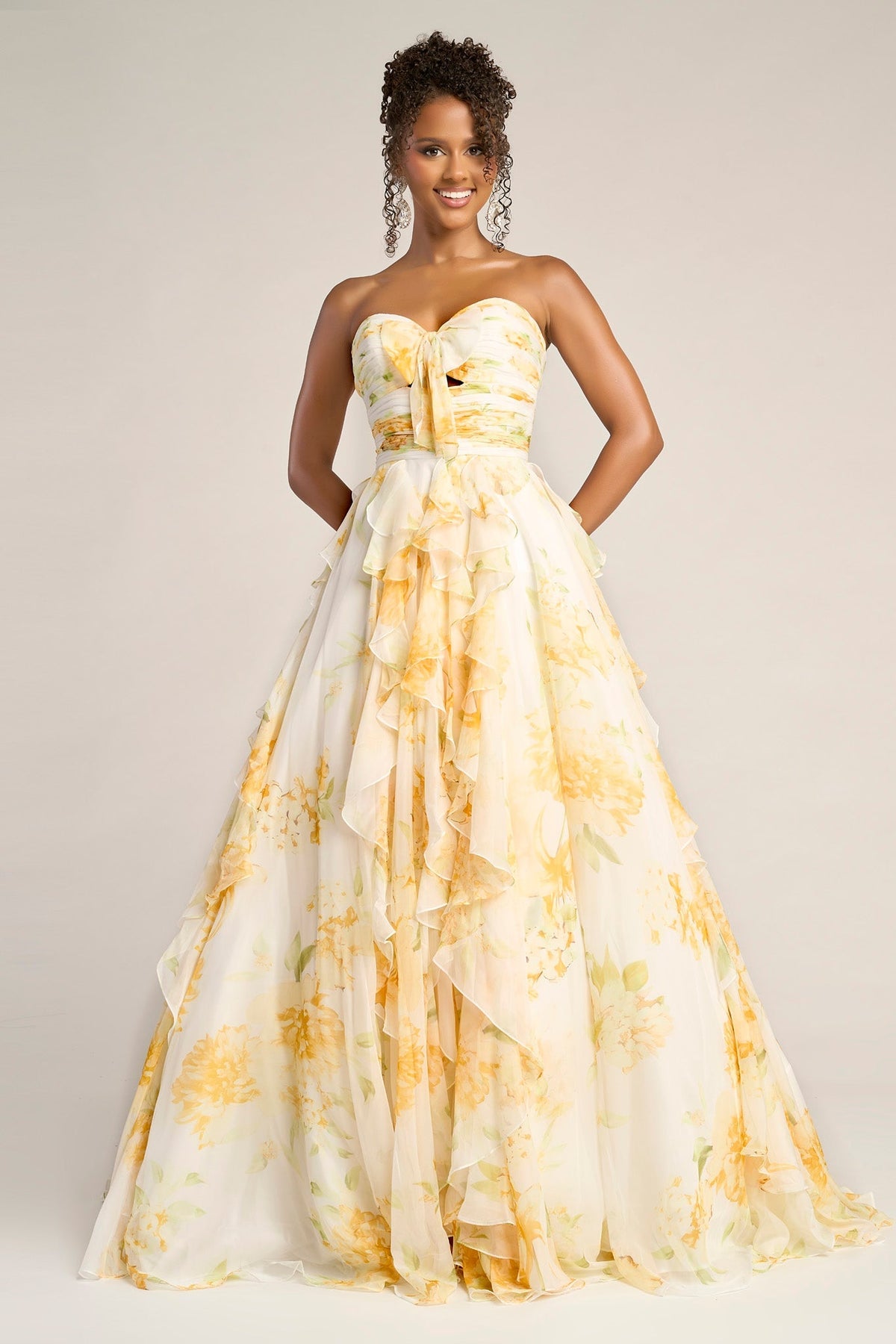 Portia and Scarlett White/Lemon dress