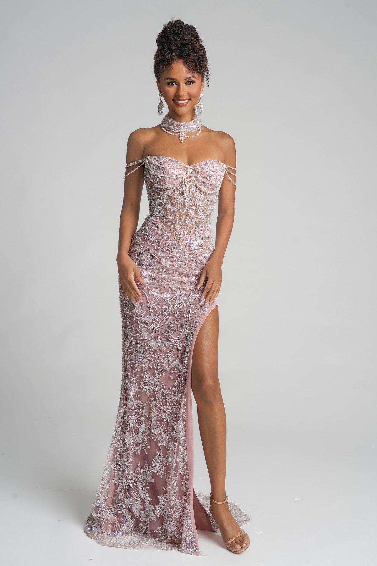 Portia and Scarlett Ivory Blush dress