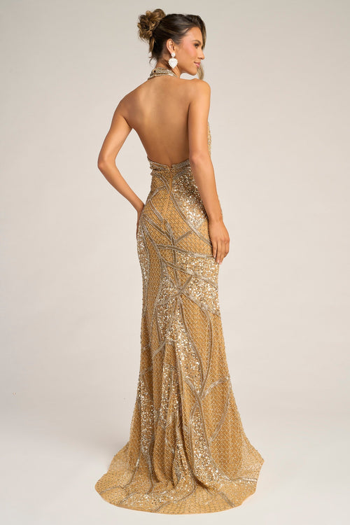 Portia and Scarlett Black/Gold dress