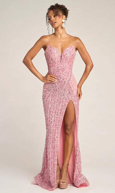Sequin Mermaid Evening Gown with High Slit Formal Dress by Portia and Scarlett PS26424C