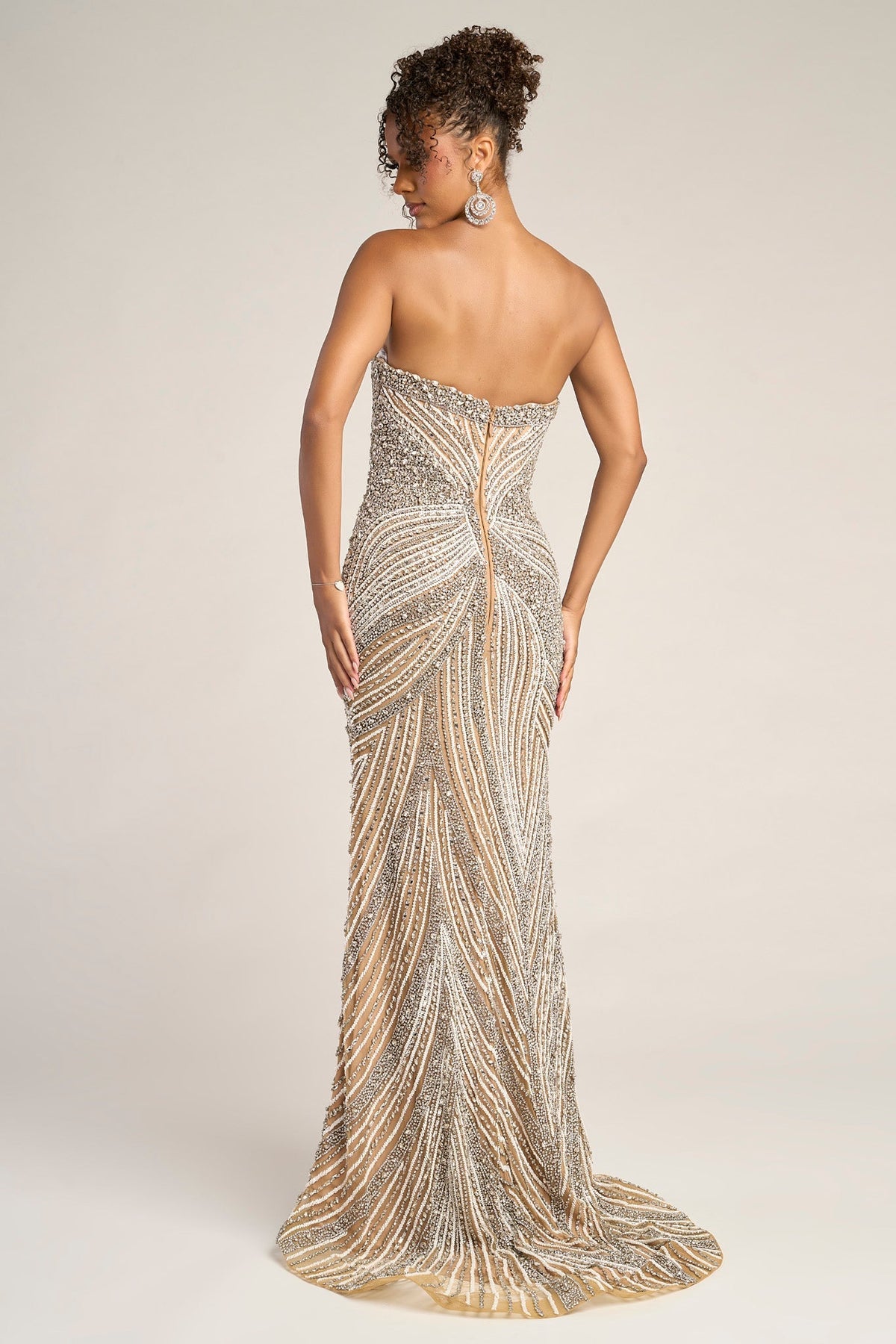 Portia and Scarlett Nude/Silver dress