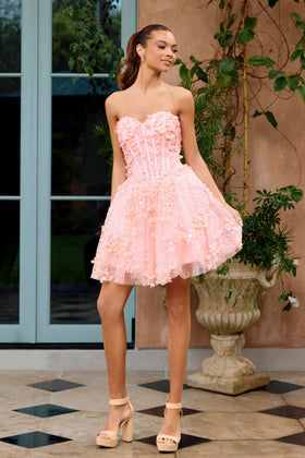 Portia and Scarlett PS26736 Short Sweetheart Fit and Flare Homecoming Dress