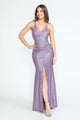 Vestido formal con escote en V, plisado y tirantes finos, de Lenovia 5302