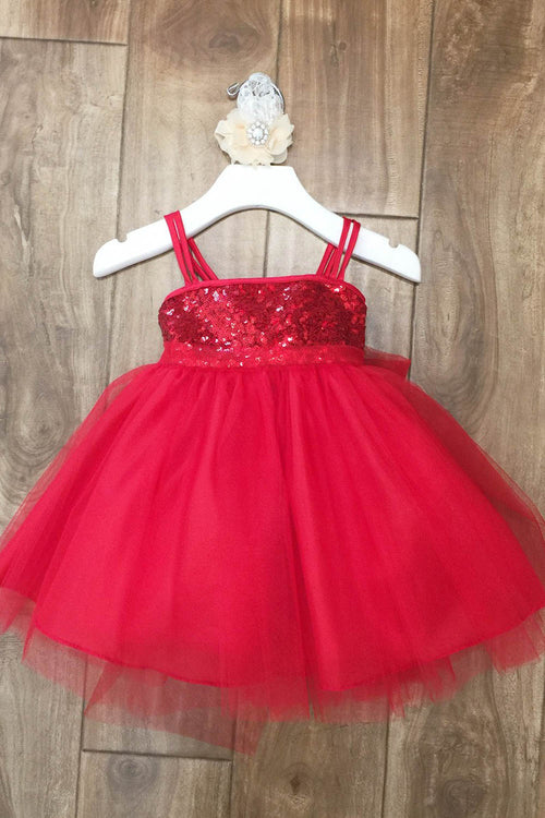 Sequin Tulle Dress with Matching Headband Ideal for Special Occasion by Bella Princess 216B