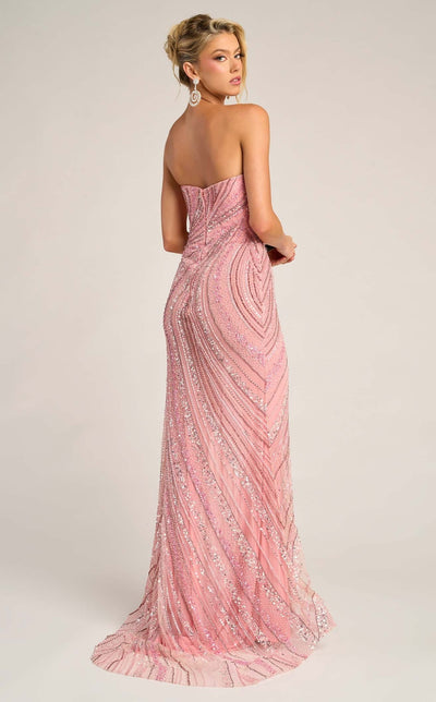 Strapless Sequin Evening Gown with Sweetheart Neckline Beaded Dress by Portia and Scarlett PS26412C