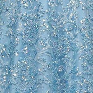 Abby Paris 90234 One Shoulder Glitter Tulle A-Line Gown