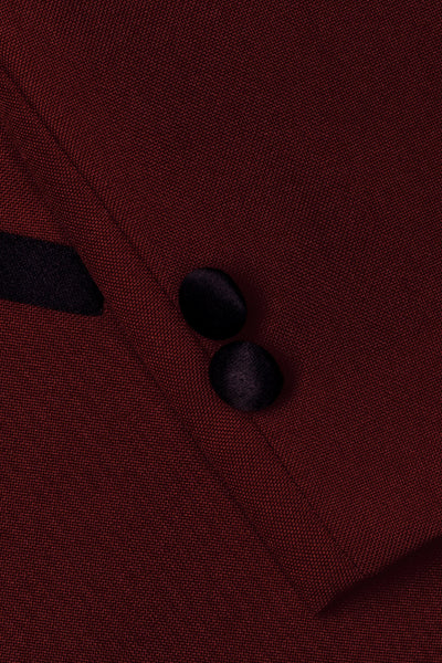 Conjunto de esmoquin burdeos para niños "Prodigy" de 5 piezas