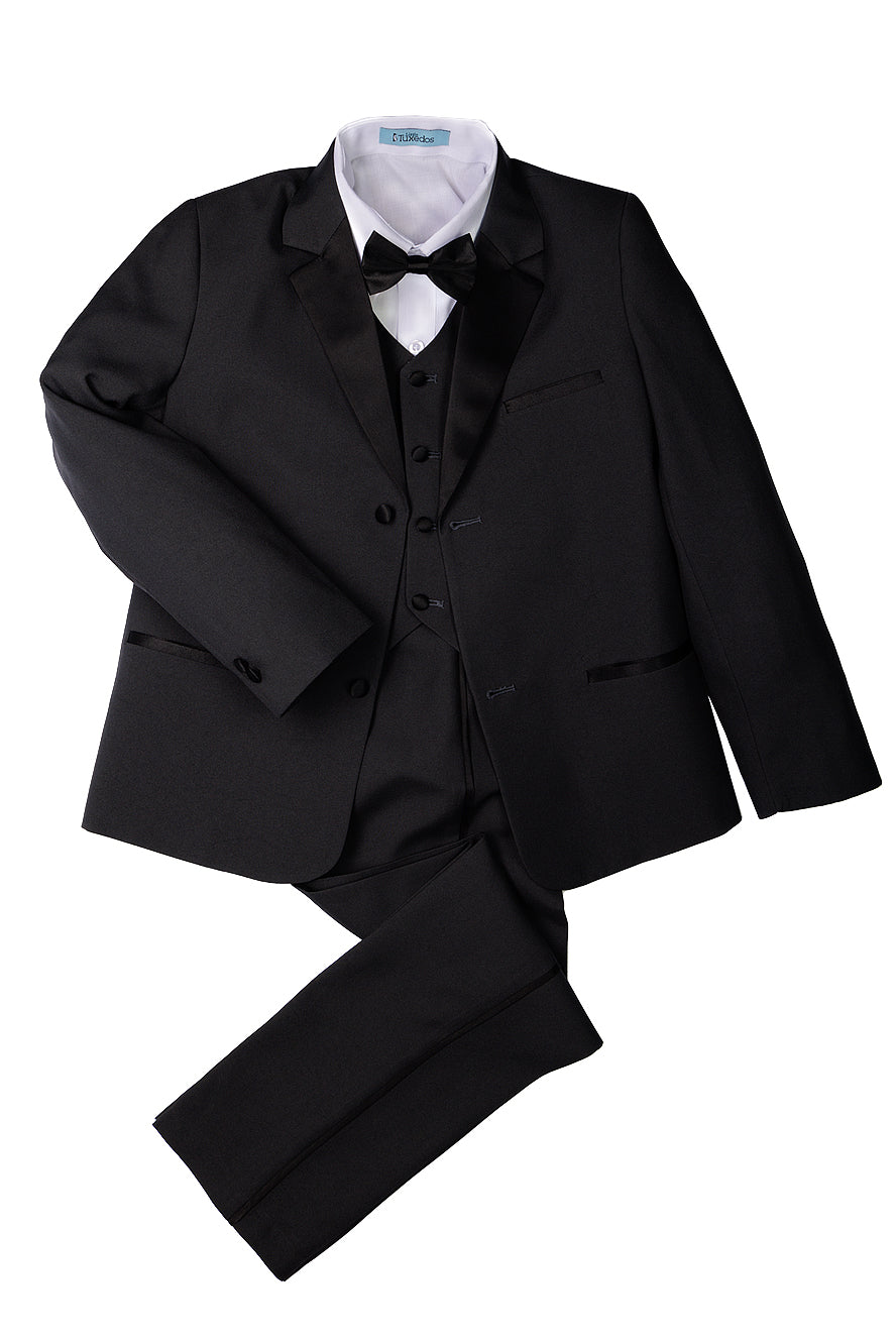 Esmoquin infantil "Prodigy" de 5 piezas en color carbón oscuro