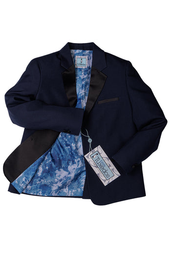 Conjunto de esmoquin azul marino de 5 piezas para niños "Prodigy"