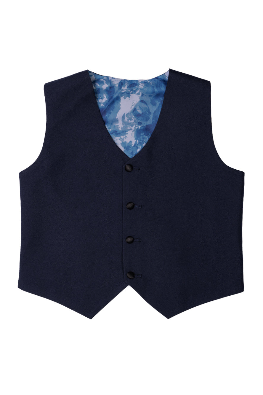 Conjunto de esmoquin azul marino de 5 piezas para niños "Prodigy"