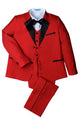 Conjunto de esmoquin rojo de 5 piezas “Prodigy”