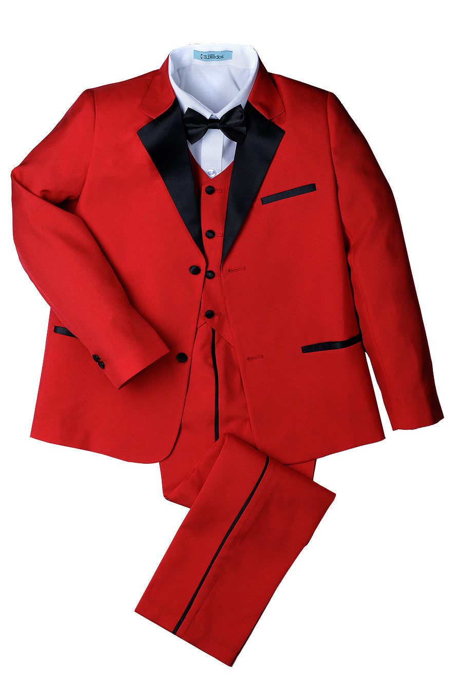 Conjunto de esmoquin rojo de 5 piezas “Prodigy”