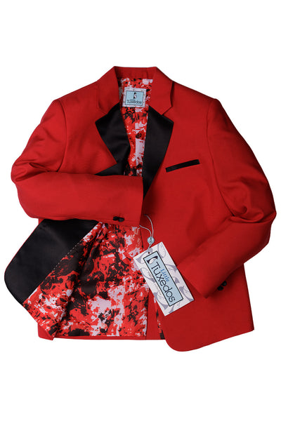 Conjunto de esmoquin rojo de 5 piezas “Prodigy”