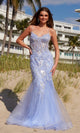 Vestido largo de fiesta Nox Anabel con bordado Q1541