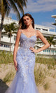 Vestido largo de fiesta Nox Anabel con bordado Q1541
