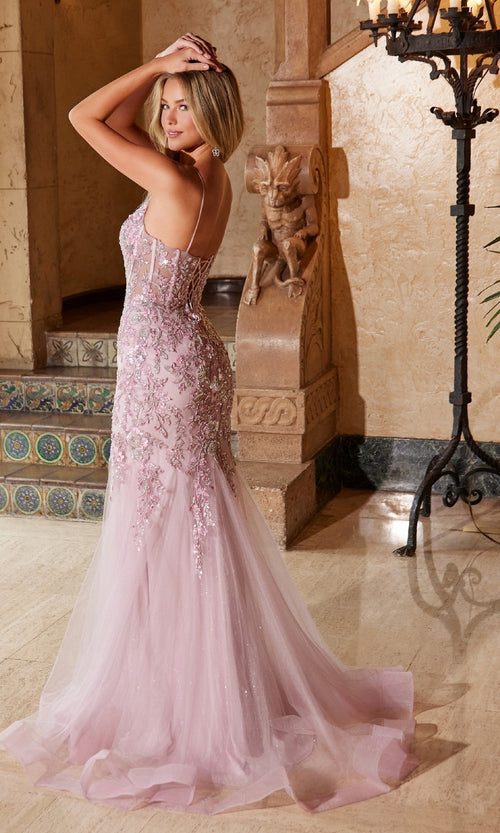 Vestido largo de fiesta Nox Anabel con bordado Q1541