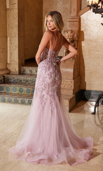 Vestido largo de fiesta Nox Anabel con bordado Q1541