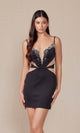 Nox Anabel Q834 Sheer Cut-Out Homecoming Dress