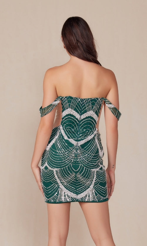 Nox Anabel Q839 Short Sexy Homecoming Dress with Sheer Sides