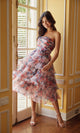 Nox Anabel Q842 – Vestido midi sin tirantes de moda para Hoco