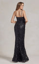 Elegante vestido de lentejuelas de un solo hombro – Estilo R1204