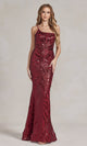 Elegante vestido de lentejuelas de un solo hombro – Estilo R1204