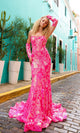 Nox Anabel R1268 Strapless Prom Dress with Sequin Print