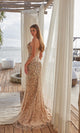 Nox Anabel R1686 Prom Gown with Floral Embellishments