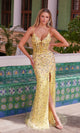 Nox Anabel R1686 Prom Gown with Floral Embellishments