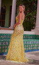 Nox Anabel R1686 Prom Gown with Floral Embellishments