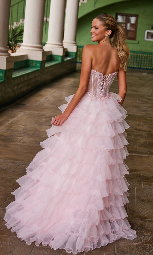 Nox Anabel R1688 Strapless Ruffled Prom Ball Gown